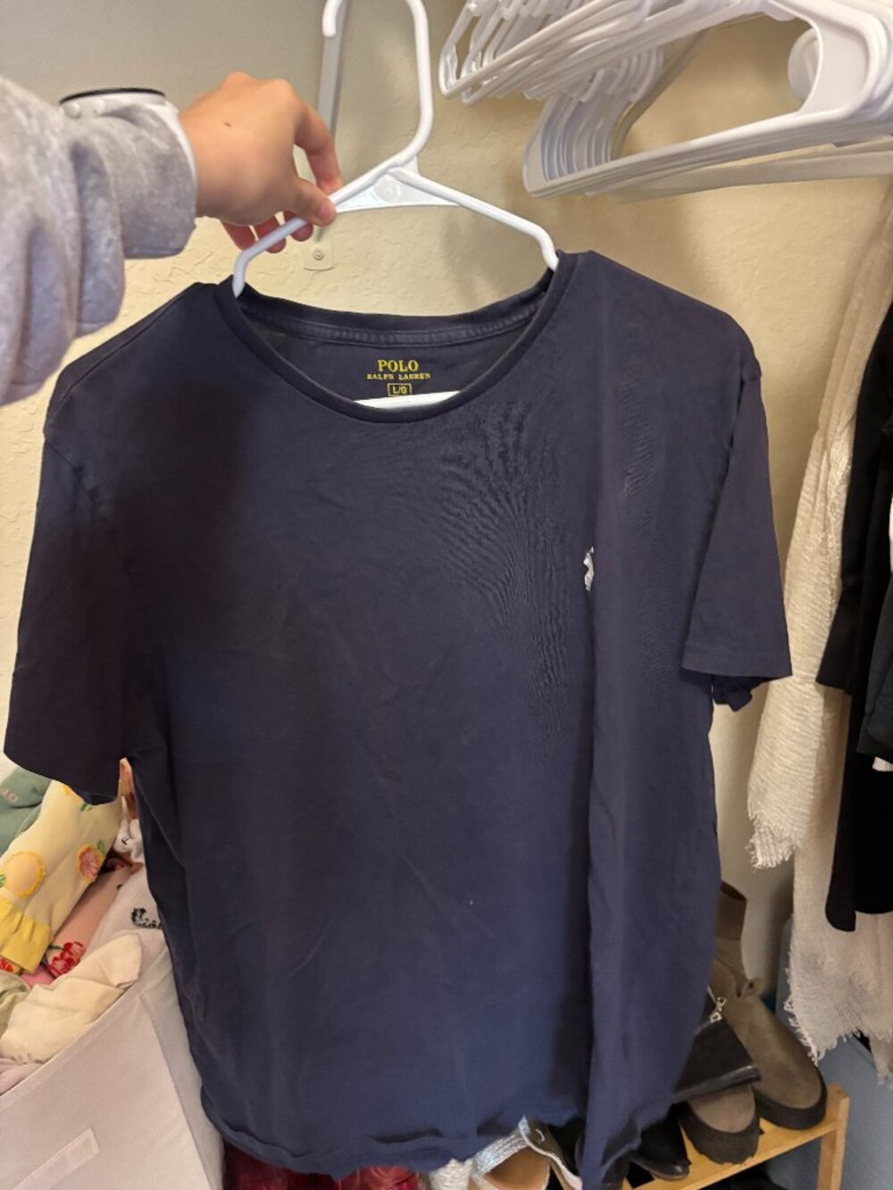 Mens L Polo Ralph Lauren Navy T-shirt